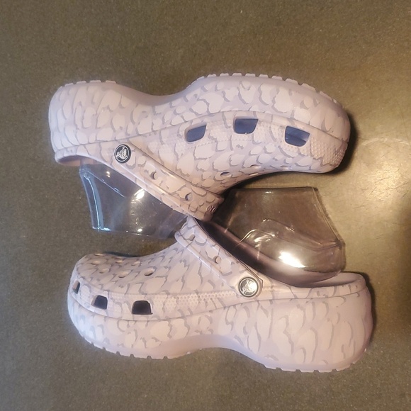 CROCS Mauve Mist/Violet Classic Sz 10 Platform Mules/Clogs Sandals NWOT - Picture 5 of 11